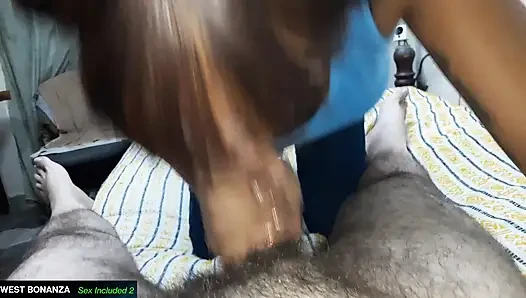 Mexikanische latina blowjob - sie lutscht meinen schwanz trocken