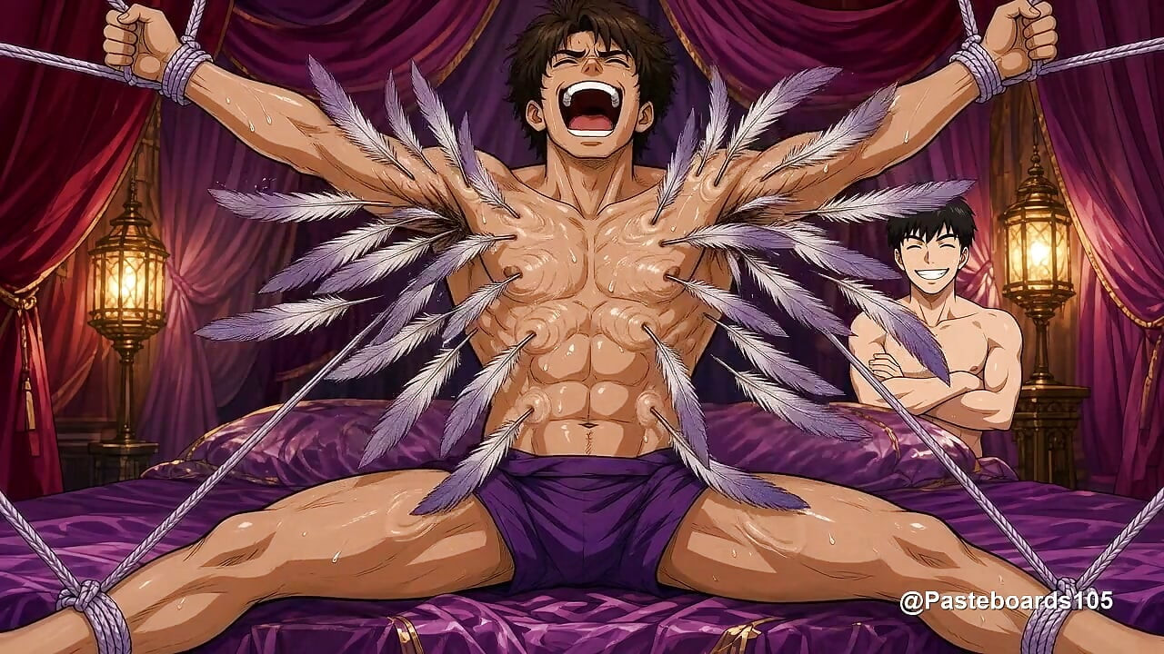 지니의 깃털 - 비단에 묶여, 마법의 깃털이 겨드랑이를 간지럽히다 (2D 애니메이션)