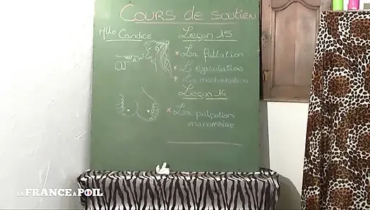 Substitute teacher gets sex lesson from horny students