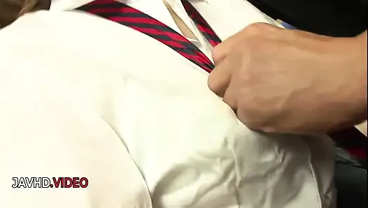 Passionate Japanese teens pink cunts kissed then fucked hard and deeply