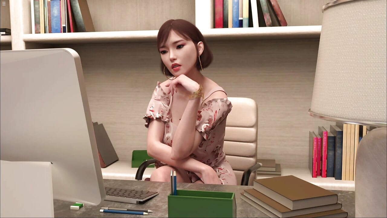 Japanese Lady Boss Masturbating While Video Call With Billy