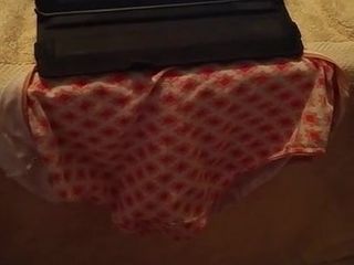 Cumming all over my wife's panties!!