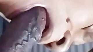 Close up sucking