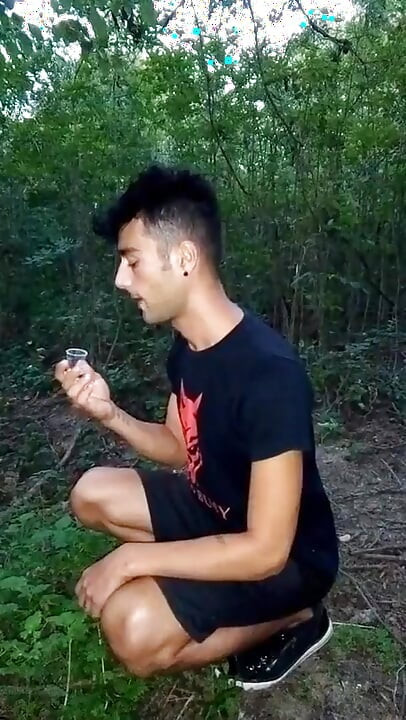 Eating Own Cum From Glass