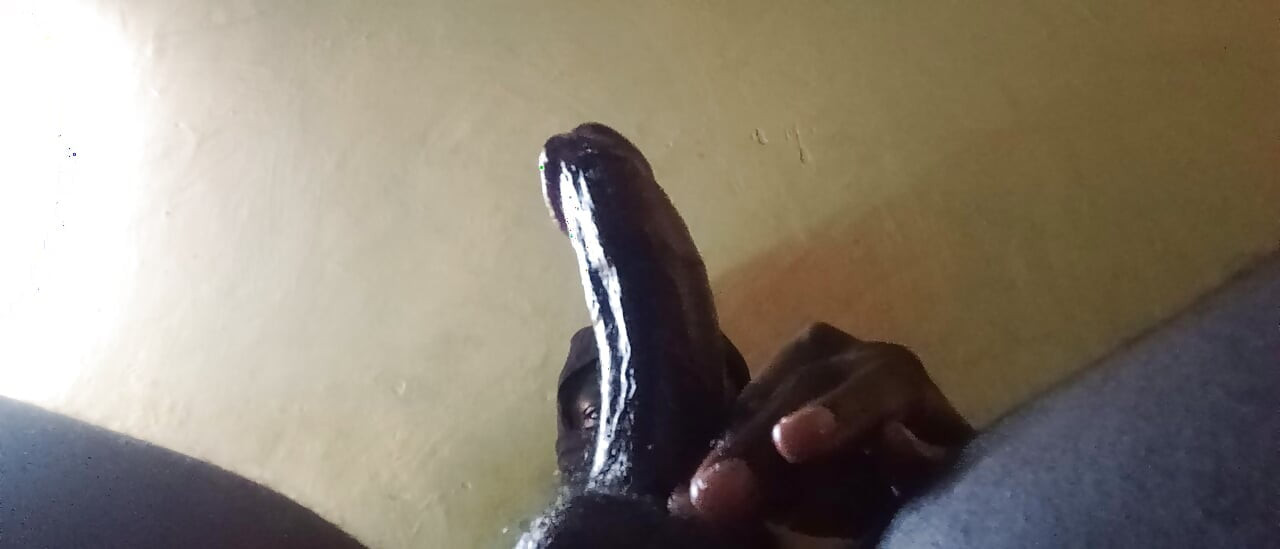 Stroking My Big Black Cock