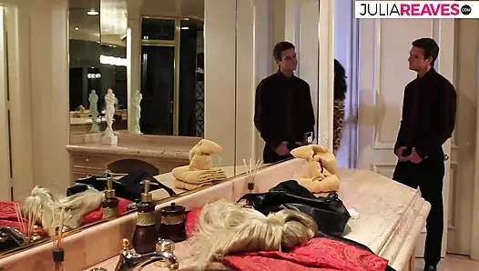 Babe strokes clit as lover fucks her tight pussy deep