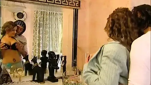 Anal orgasm on the table