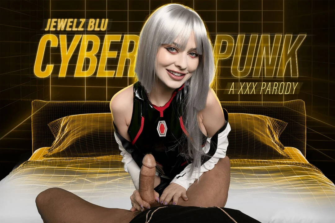 PassthroughVR Jewelz Blu като киберпънк секс машина Луси иска да ти обслужи красивата си путка