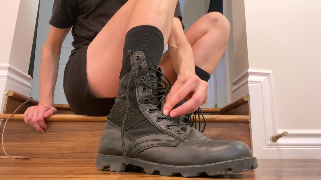 Combat Boots Worship + Removal