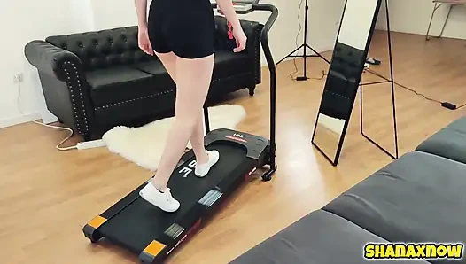 Full Body Walking on My New Treadmill Gym Outfit Fitness Sfw