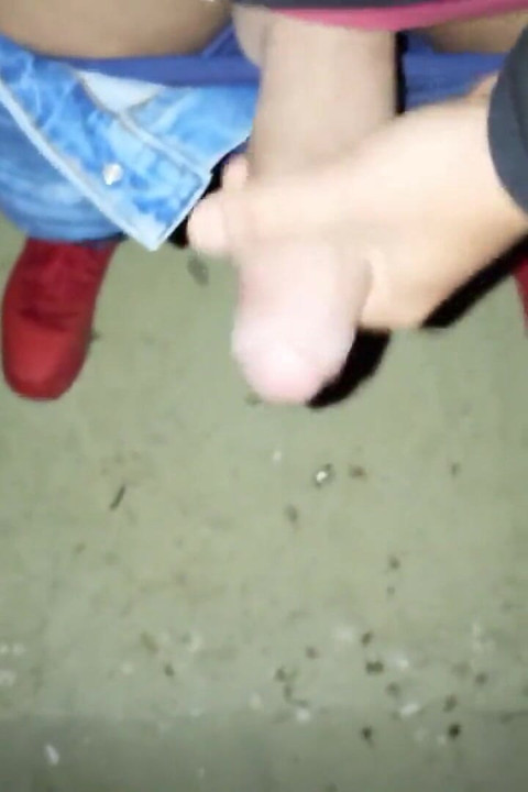 Peeing with Erection and Cumshot Under a Bridge