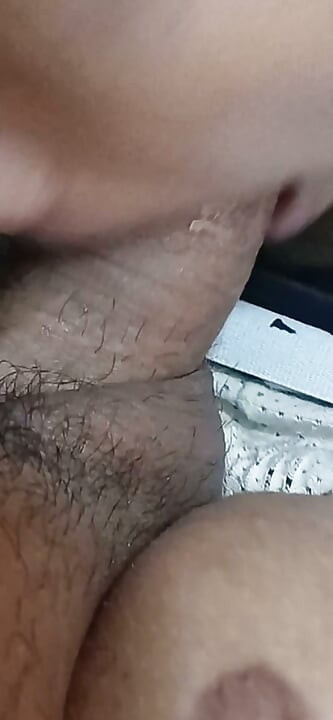 Girlfriend on Her Knees Blowjob