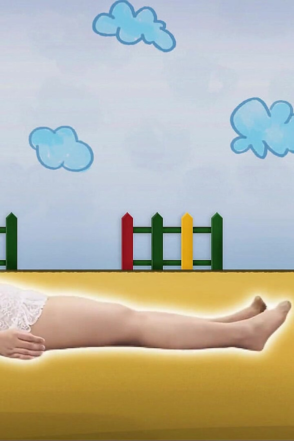Miss Squid Exercises in White Lingerie