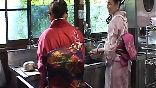 P128G03 The beautiful proprietress of a quiet mountain hot spring inn near Tokyo. Lesbian sisters, forbidden sex at home!　A sensual erotic drama that evokes the Showa era!