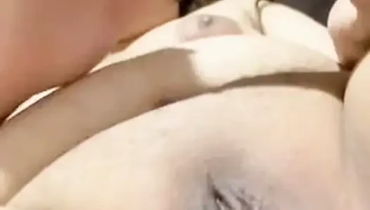 Stroking my wife's best friend while wife is watching