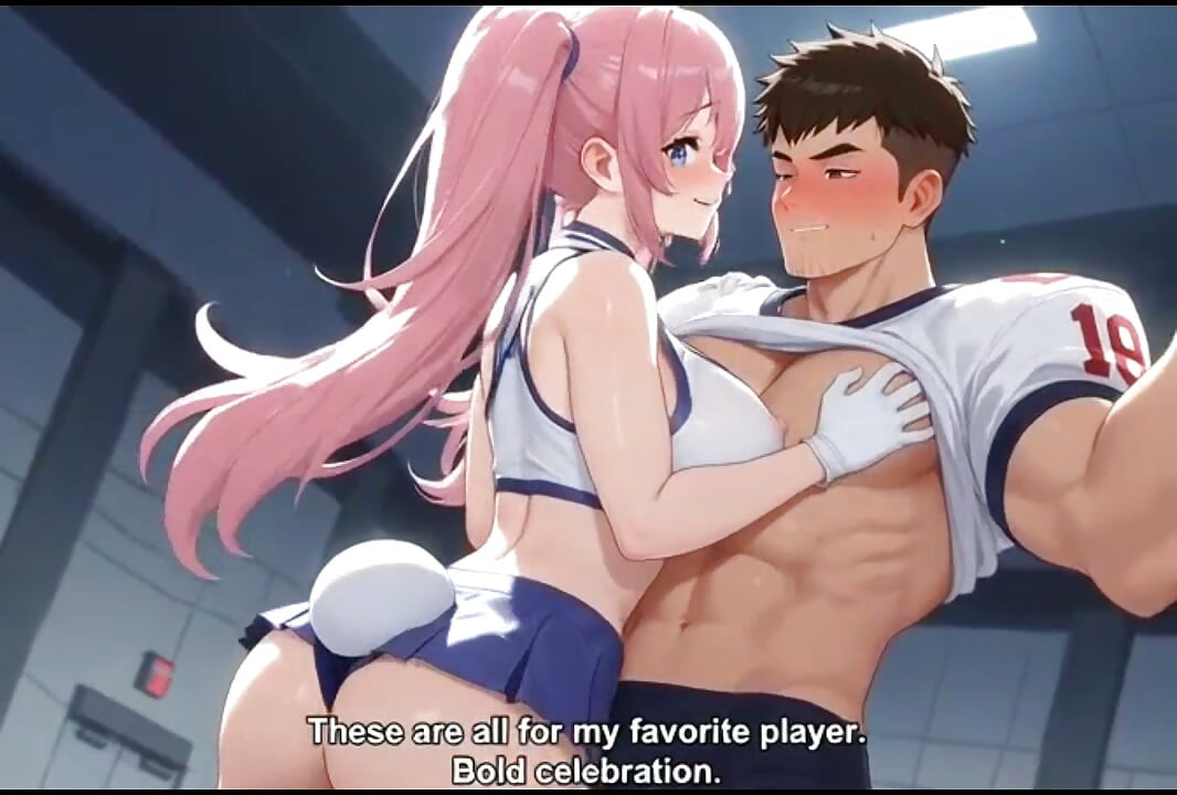 After big game sexy college cheerleader give fucking reward to captain animation