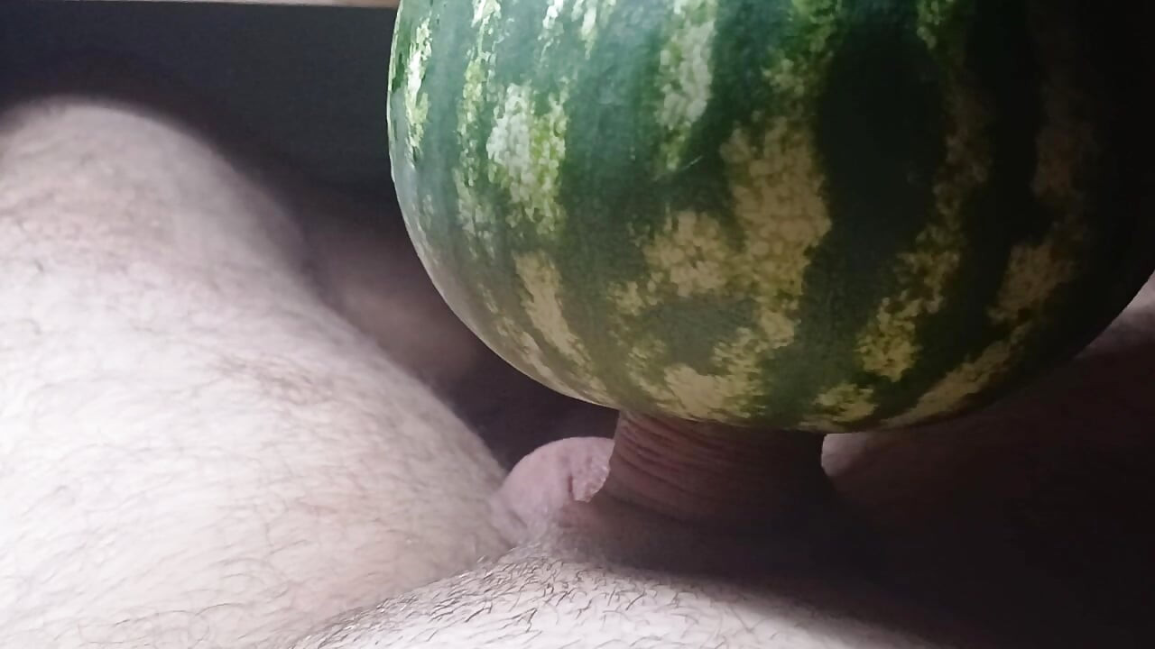 The watermelon is so sweet and juicy my penis liked it!