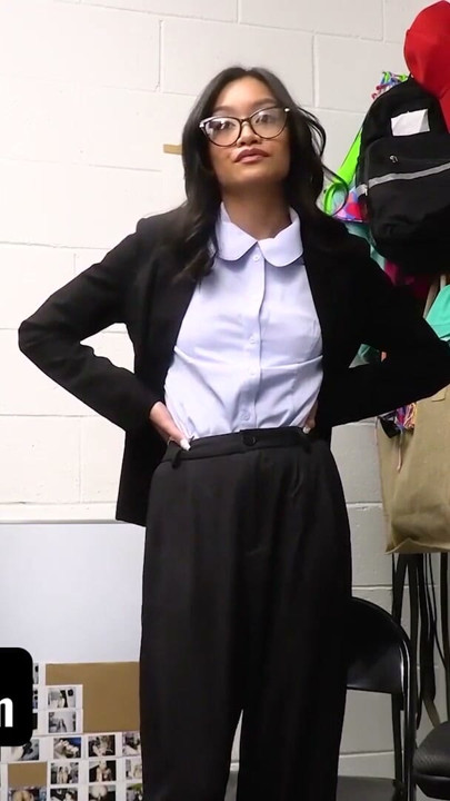 Nefarious Mall Cop Lays Down For A Young Asian Thief By Banging Her Pussy On His Desk - Shoplyfter | Clip 1