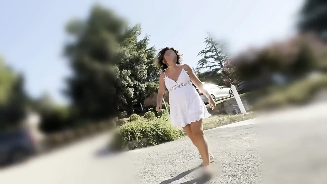 Exhibitionist Teacher Risky Tits Flash Naked Walk Public Streets France Caught by People Misscreamy