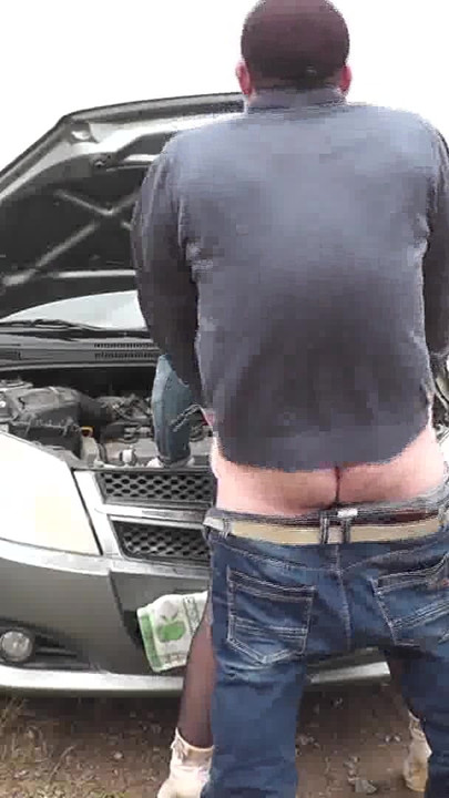 Spectacular moment from "Sexy blonde MILF car broke down. Random passerby helped fix and fucked Milf in doggy style on hood"
