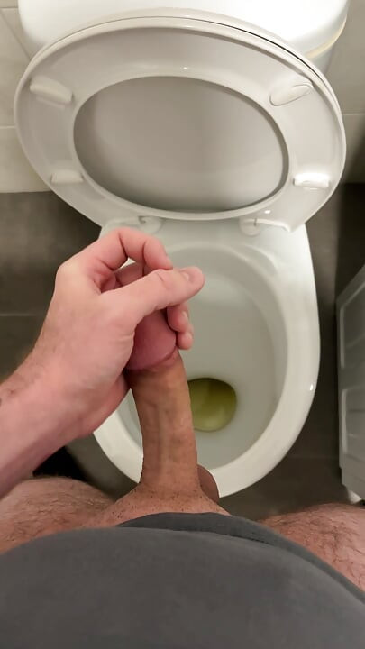 Piss masturbation and cumshot