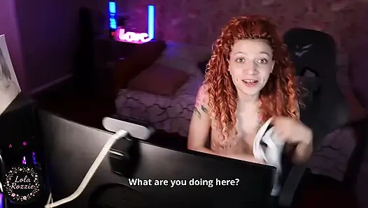 Mein freund hat mich beim arbeiten an einer webcam erwischt, fickte mich hart vor der kamera und kam in die muschi