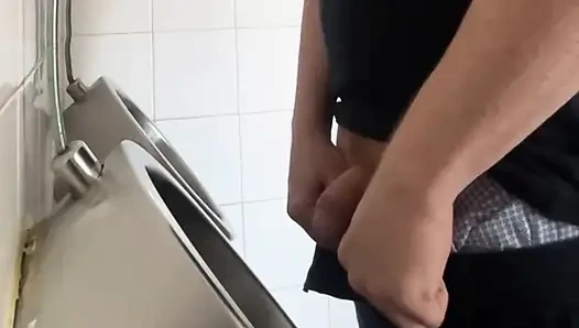 Watching on a Redhead Guy in a Toilet