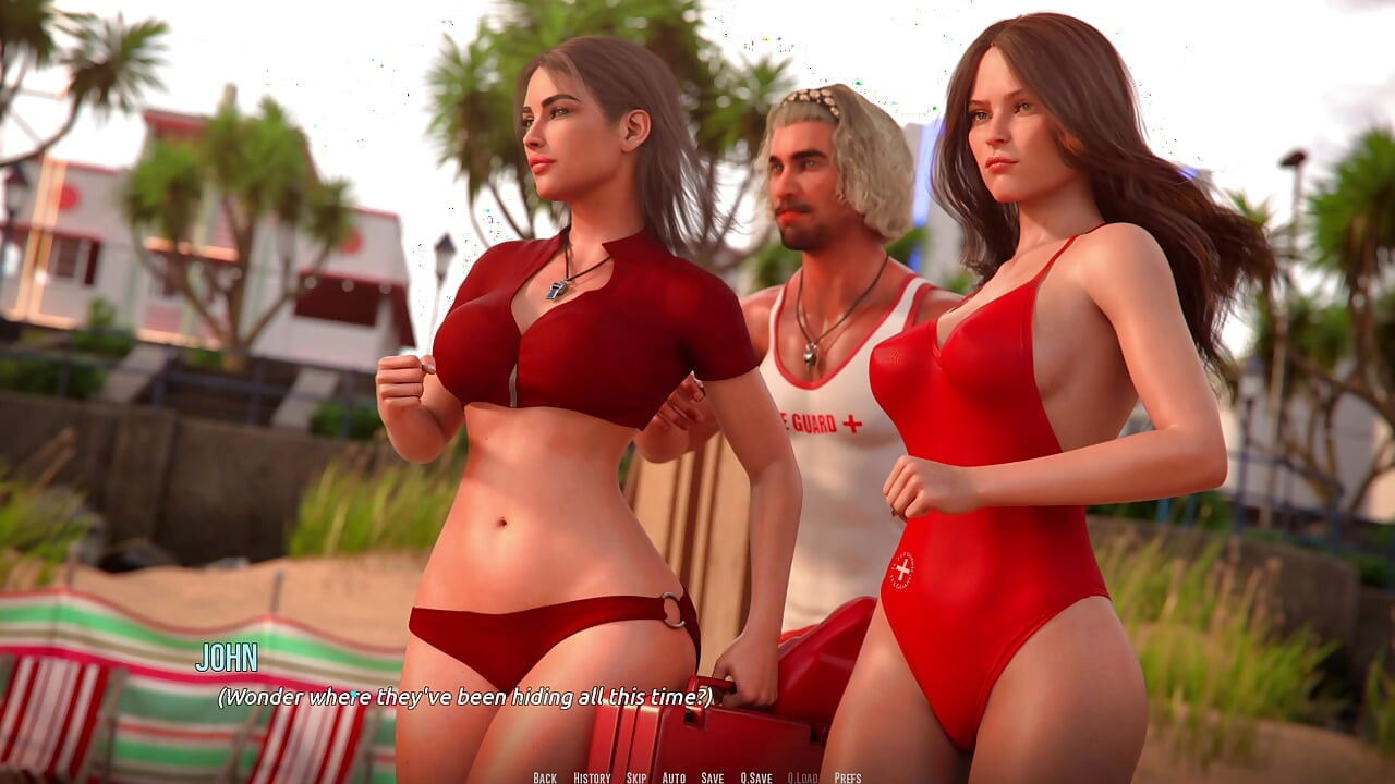 Domino Beach 1 - John rettet das leben eines mannes am strand, nachdem er von seinem vorherigen job gefeuert wurde (sfw)