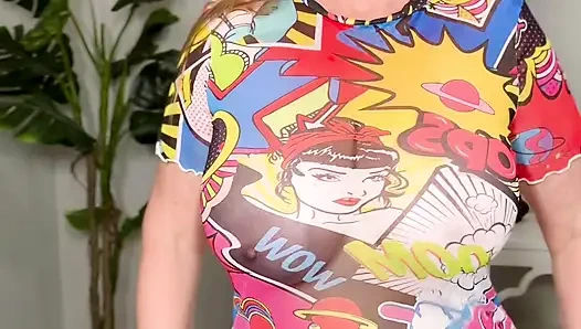 Bikini and Lingerie Try-On Haul Orange Bikini Mature MILF Elaina