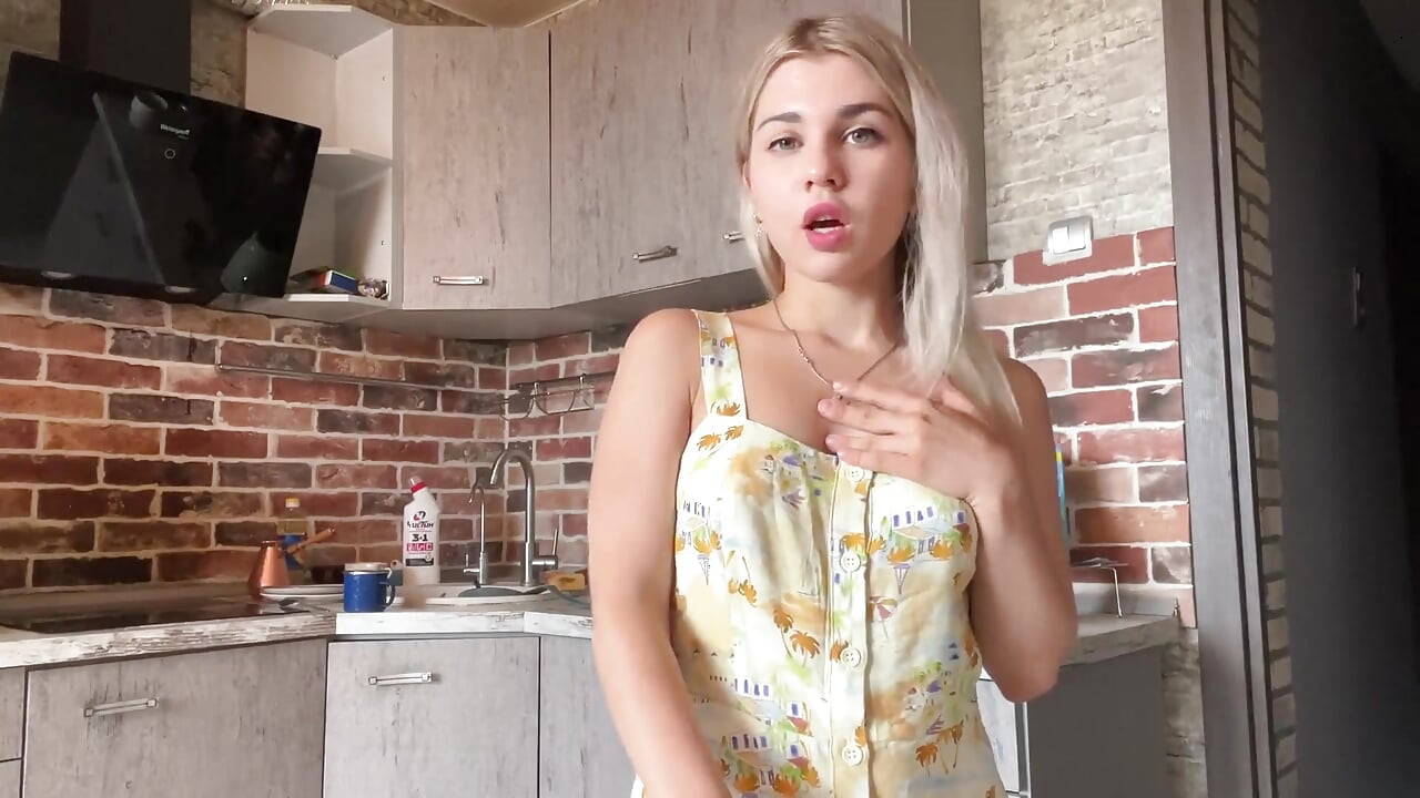 Wife Masturbates in the Kitchen
