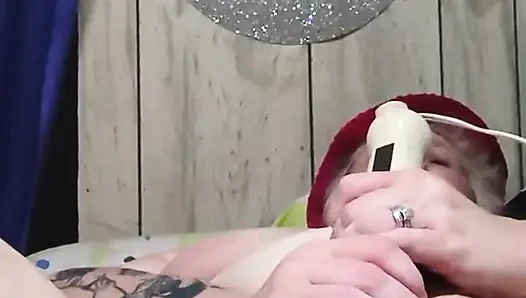 With a Big Splat Dripping to Her Ass