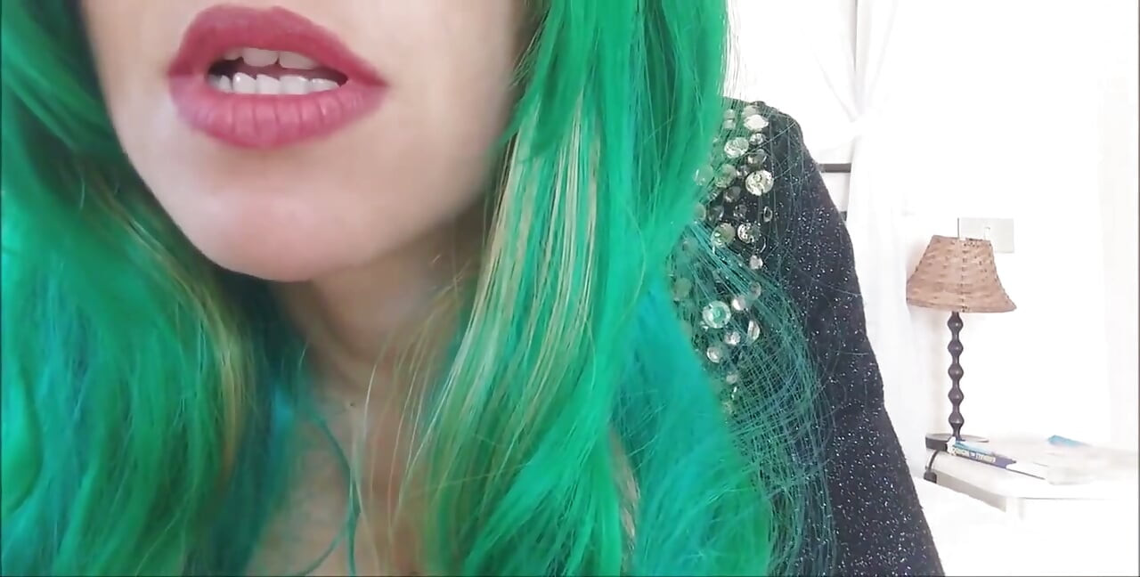 What an Embarrassment! My M. Is Still Convinced She Is a Young Nerd Girl, and so She Made Her Hair Green and Sent This Video to