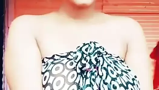Tiktok Video in Transparent dress