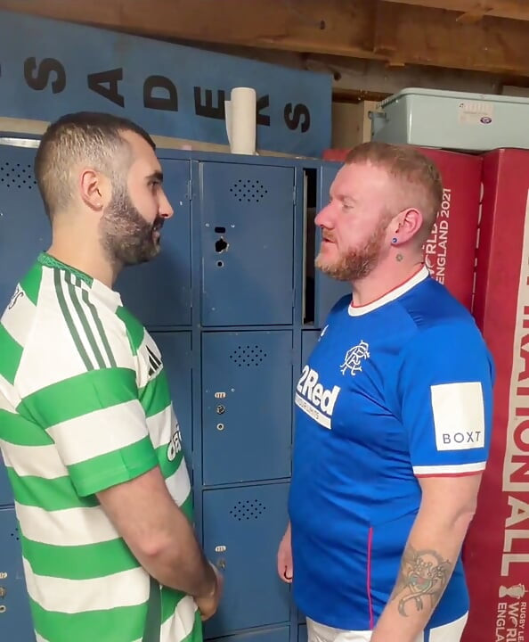 Heated Rivalry Between Football Players
