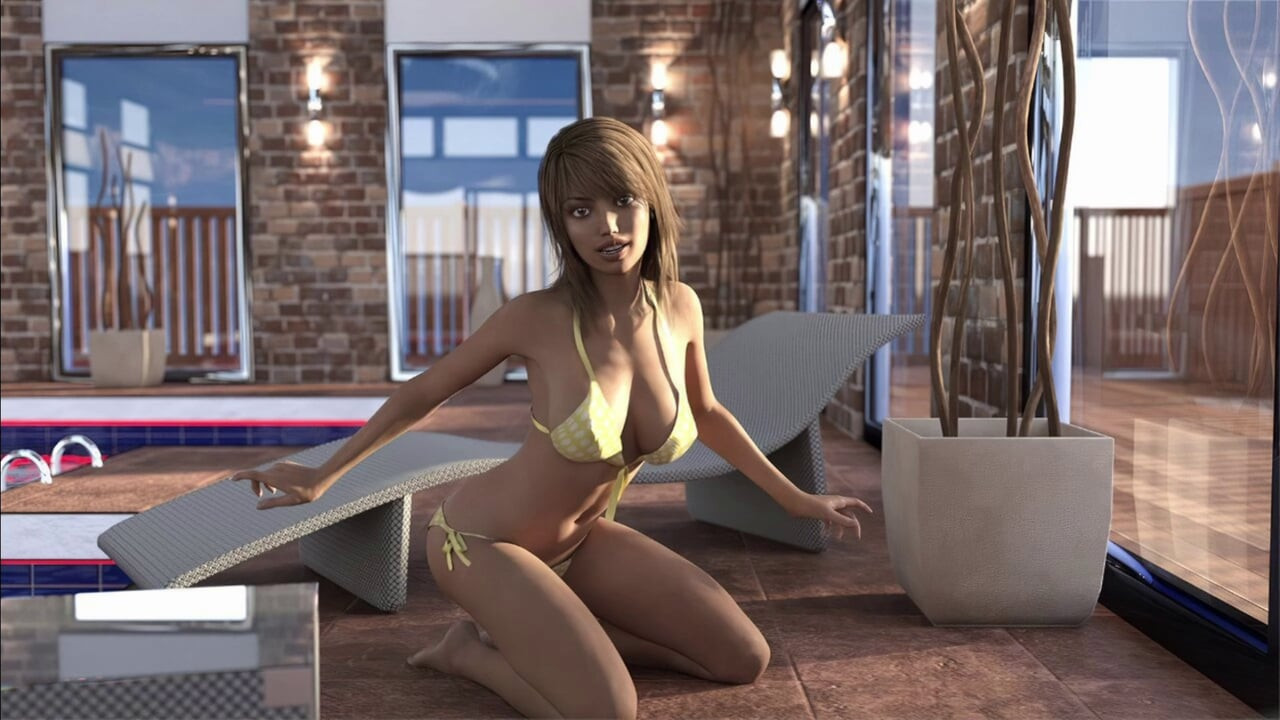 Diversión con mi ahijada Christine y su amiga Jessica en una piscina de agua privada - el tío sueños sobre el apretado coño de 18 años