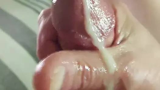 Jerking off to cum