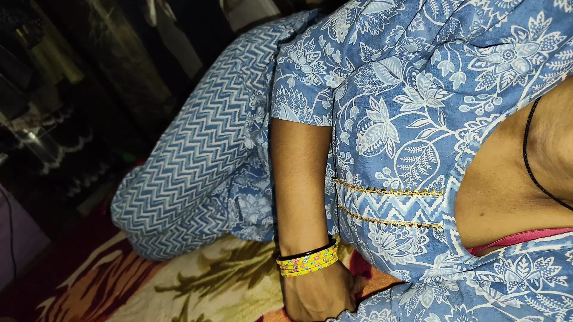 desi wife Masterbating my oily dick for cum