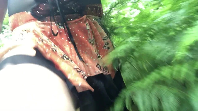 Walking in woods