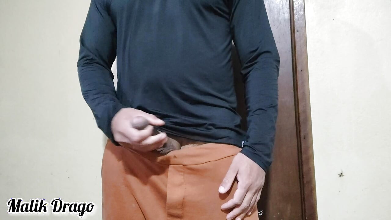 Big Black cock handjob cumshot