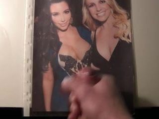 Cum on Britney Spears & Kim Kardashian