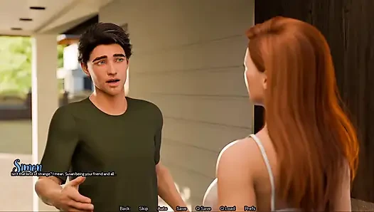Tetangga hot rambut merah pengen kontolku