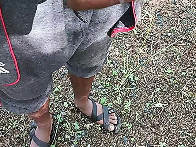 Indian young boy hand job from outside