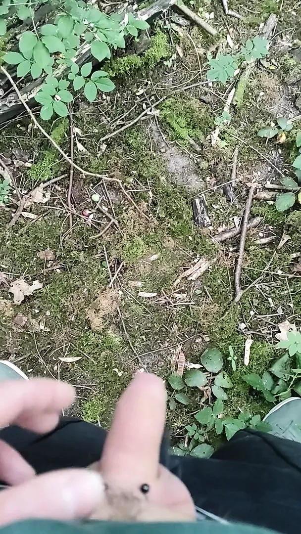 nice cumshot in the woods