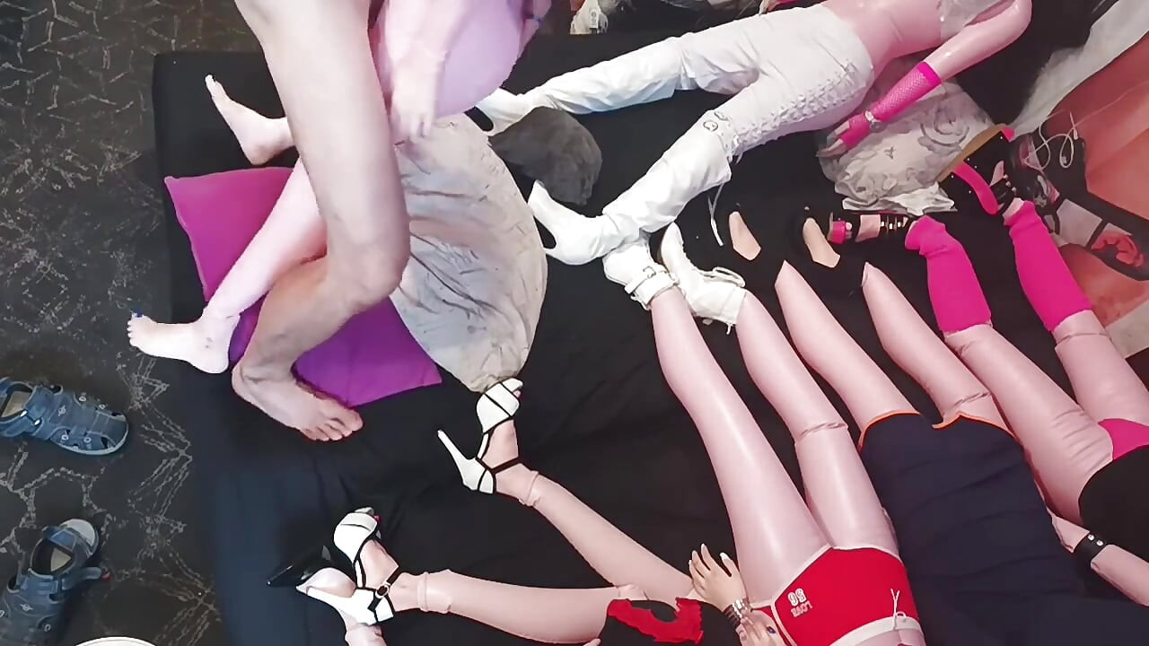 Real Doll Orgy: I Fuck My Beauties and Cum on Misha's Face
