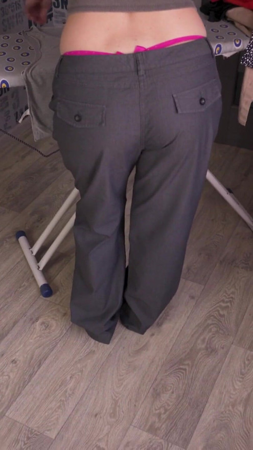 Sexy Wife Does Not Notice Her Pants Fall Down ENF Fetish | Clip 1