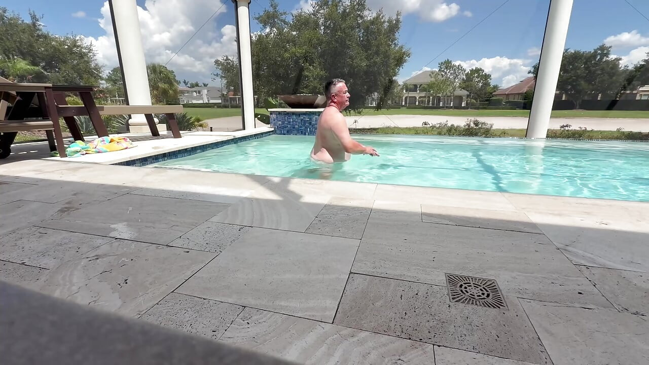 A little dip on the pool