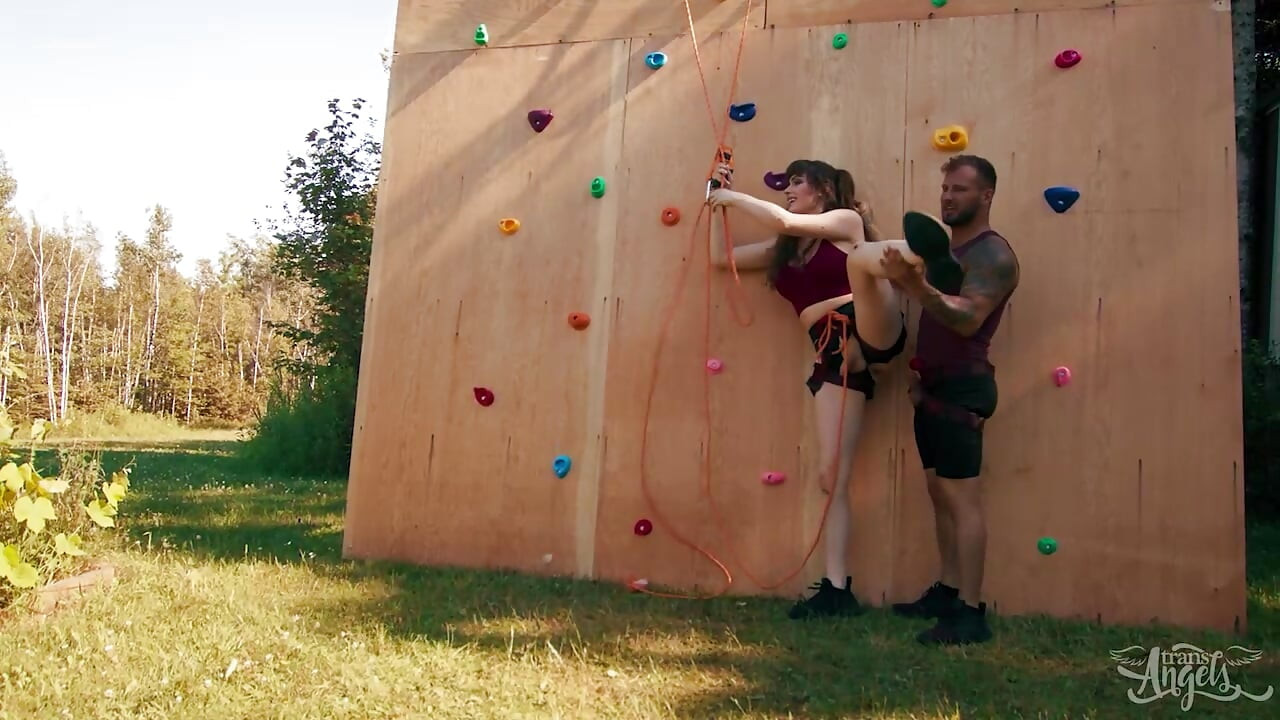 TRANS ANGELS - Rana Katana Bounces On Parker Savage’s Cock In Cowgirl After Intense Wall Climbing