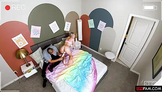 Stepdad Makes Stepdaughter Play With His Cock