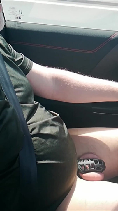 Nylon Fetish in the Dirt Road Search in the Car
