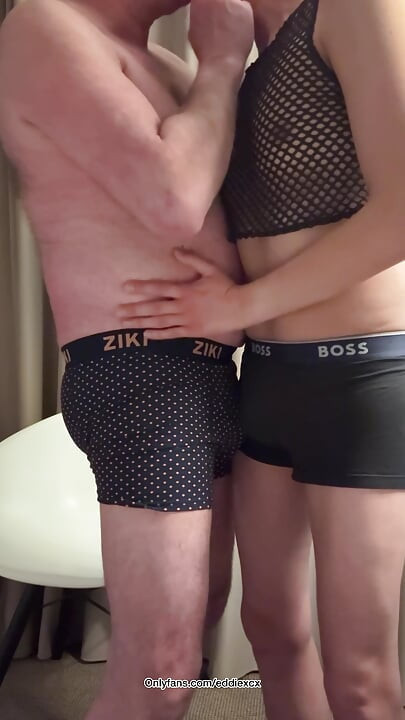Stepdad and stepson enjoy playing together